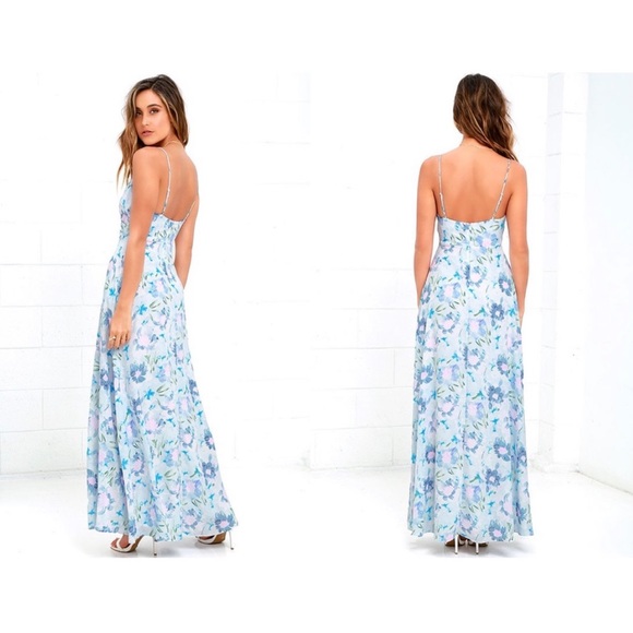 Lulus Dresses & Skirts - Lulu’s- Watercolor Wonderland Floral Maxi Dress